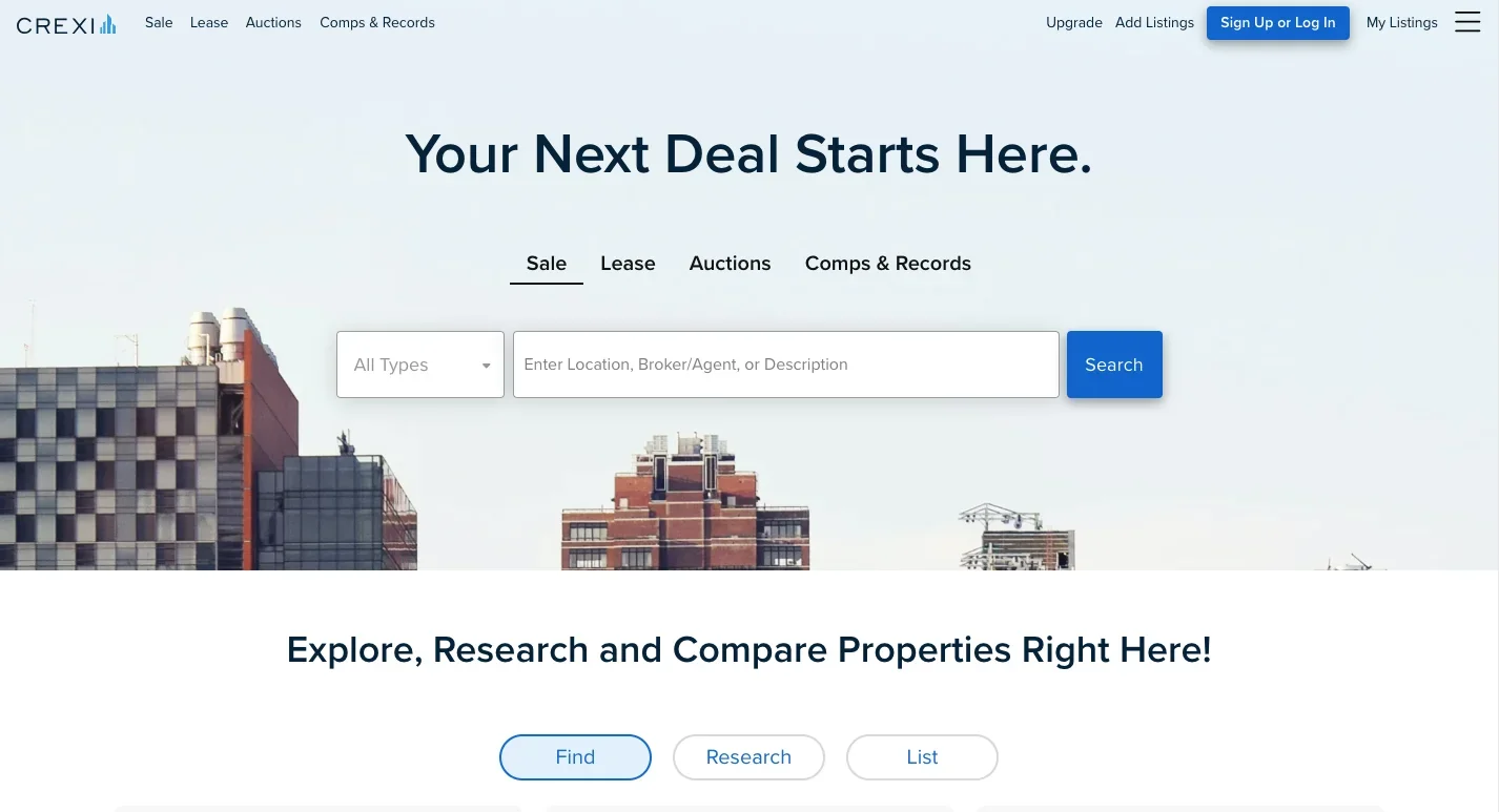 Crexi_homepage