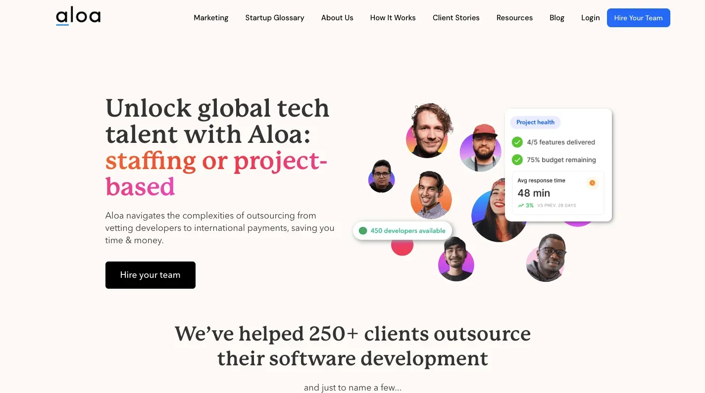 Aloa_homepage