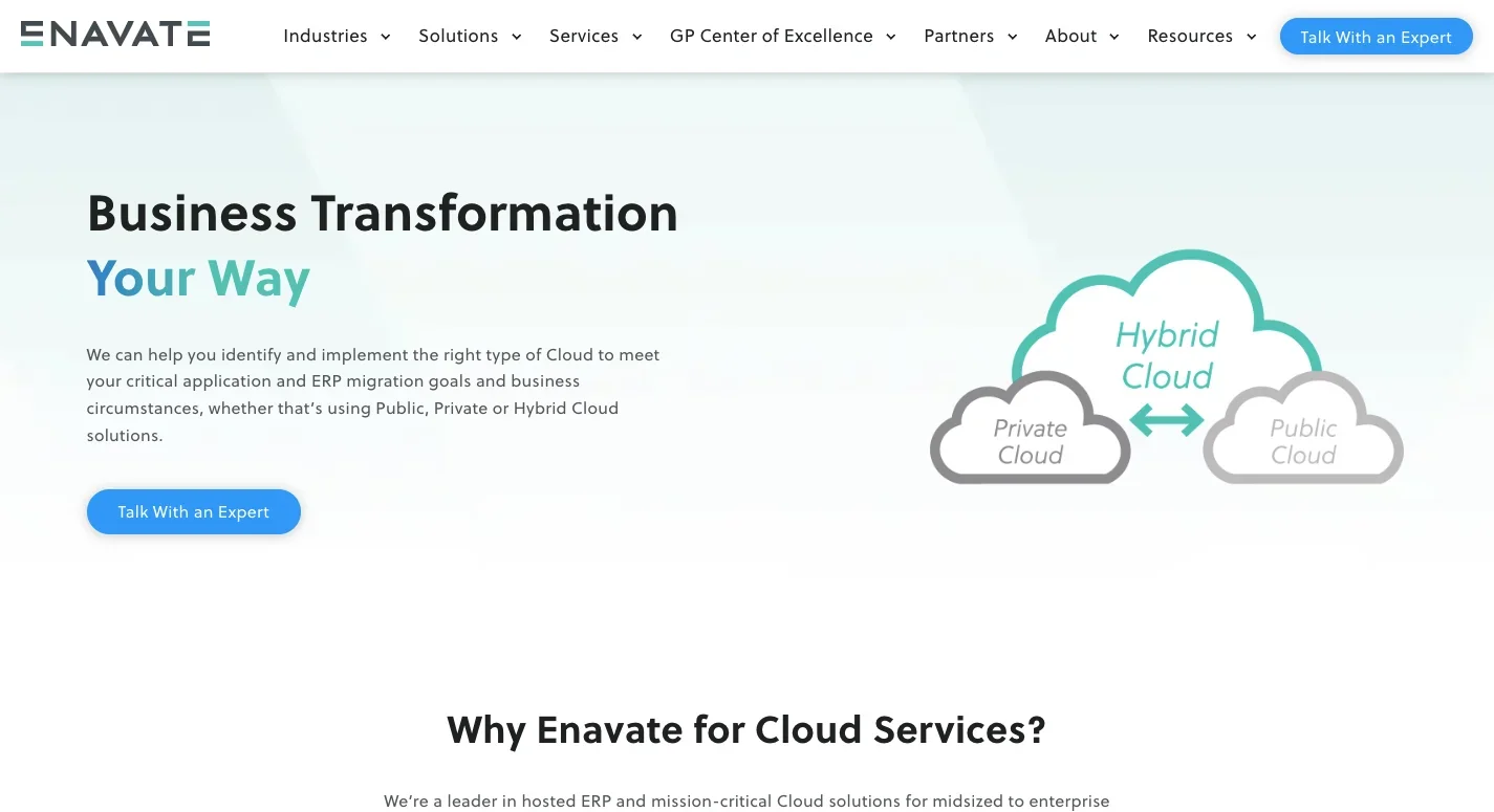 Enavate_services page