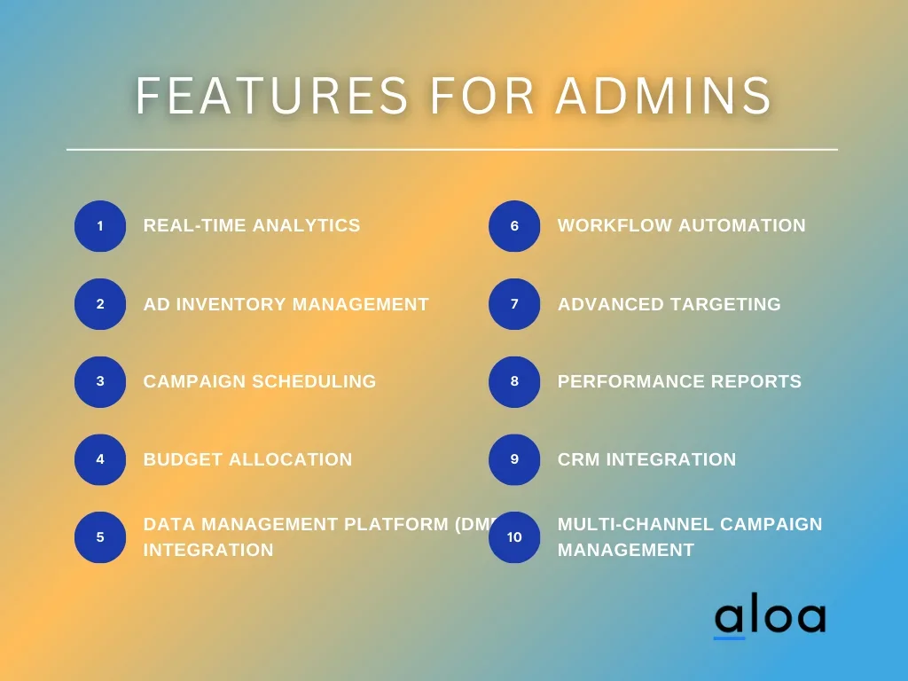 Essential features of Ad Tech software for admin side