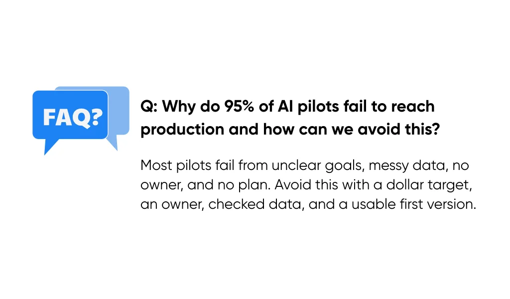 Explaining why 95% of AI pilots don’t reach production and how to avoid failure