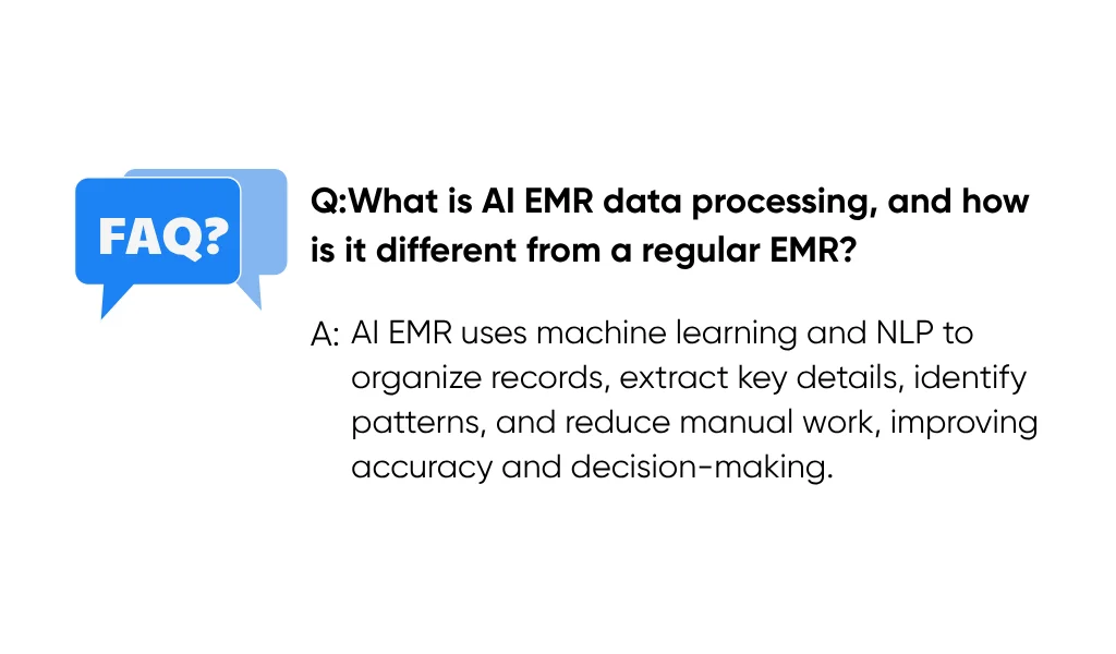 Difference between AI EMR and regular EMR data processing