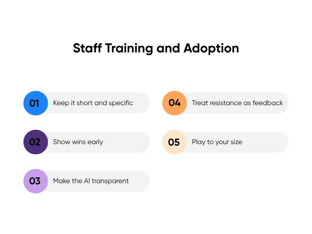 Image shows how to train staff for AI adoption in hospitals