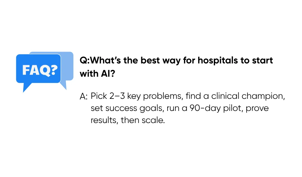 Image shows the best way for hospitals to start with AI
