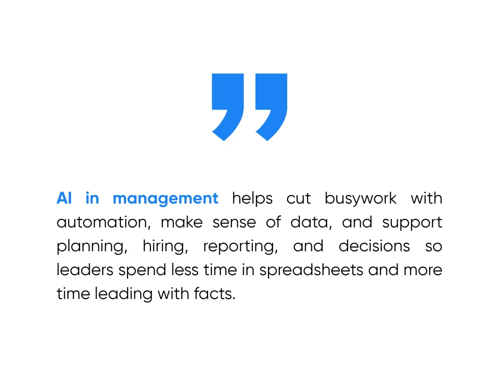 Overview of how AI in management is changing the game