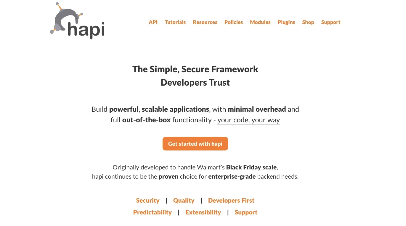 Hapi_home page