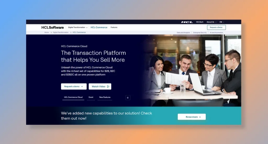 HCL Commerce Cloud - Best for Integrated Omnichannel Solutions