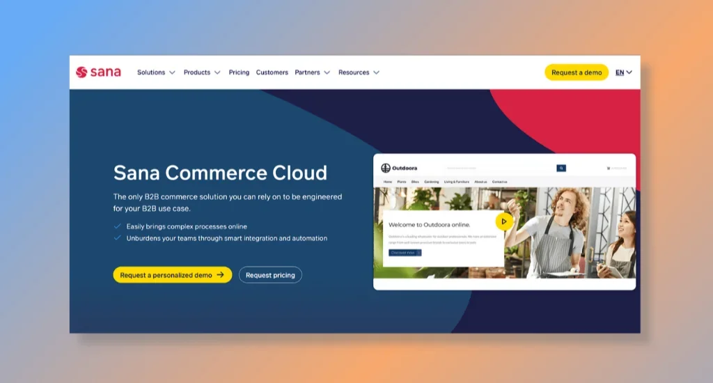 Sana Commerce Cloud - Best for ERP-Integrated B2B Solutions