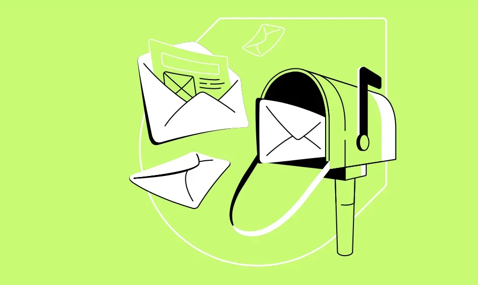 Mail entering a mailbox