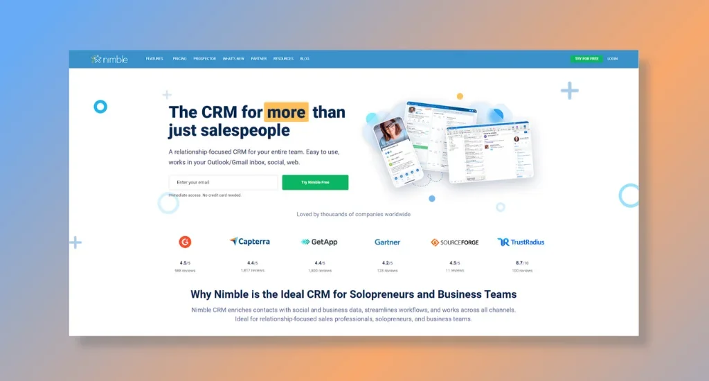 Nimble - For Solopreneurs and Business Teams
