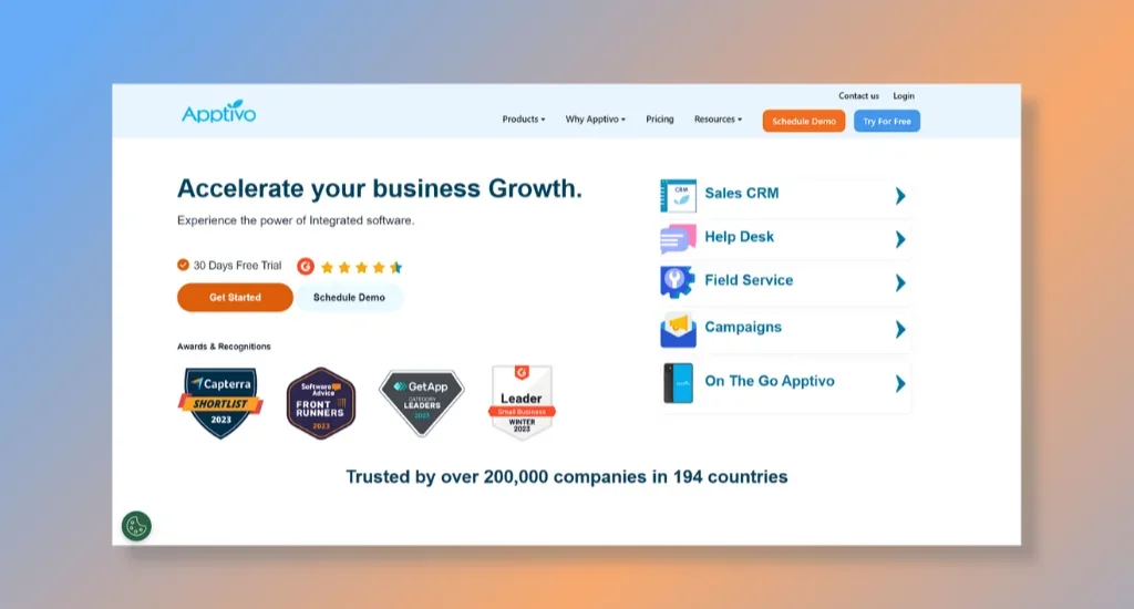 Apptivo - Best for Sales Funnels