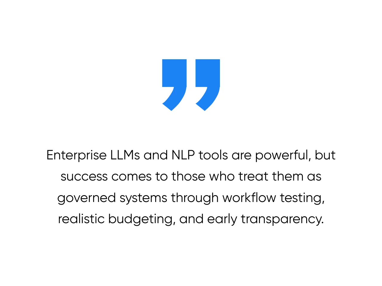 Image shows quote on governing enterprise LLMs