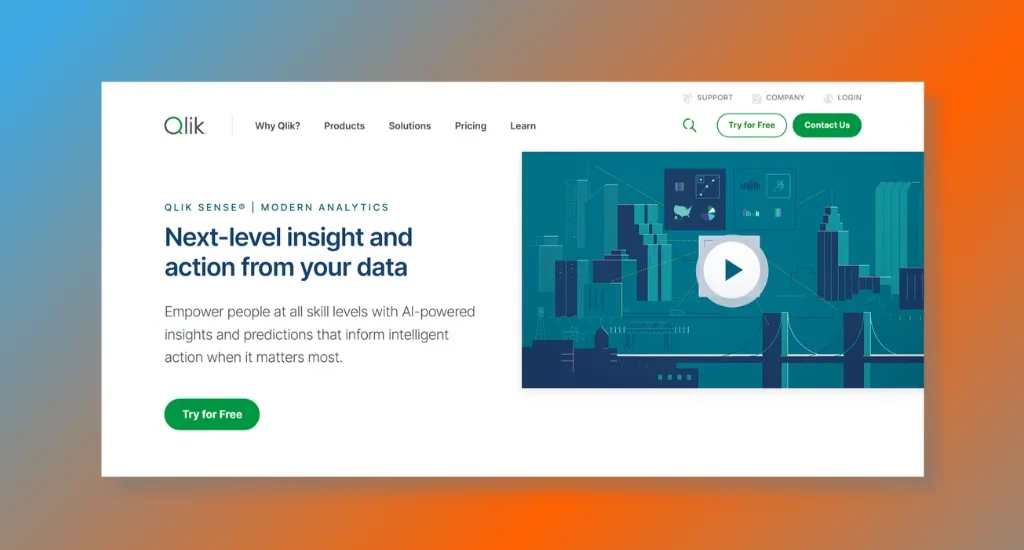 Qlik Sense - Best for Interactive Data Insights