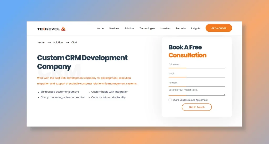 TekRevol - Best for In-depth CRM Assessment