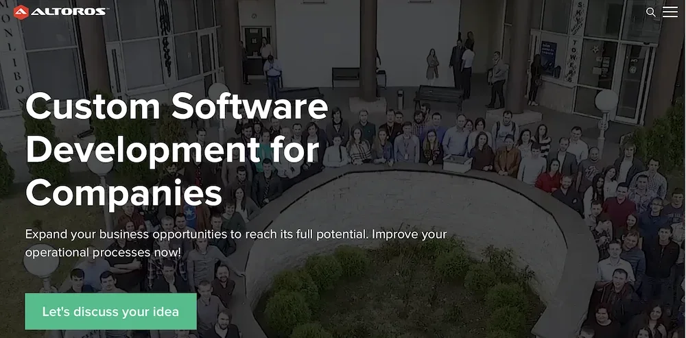 Altoros Labs homepage