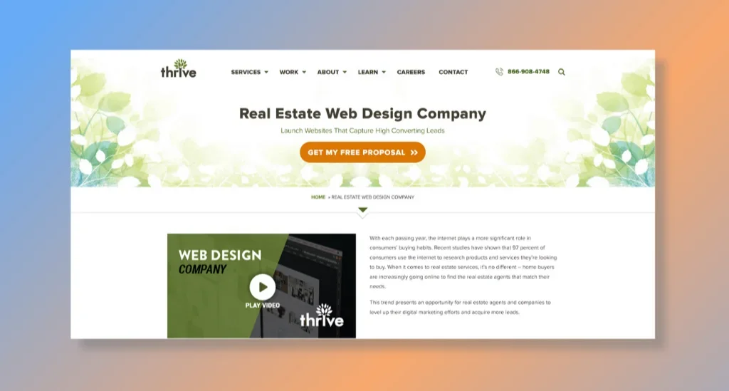 Thrive Internet Marketing Agency - Creating Visually Appealing Real Estate Websites