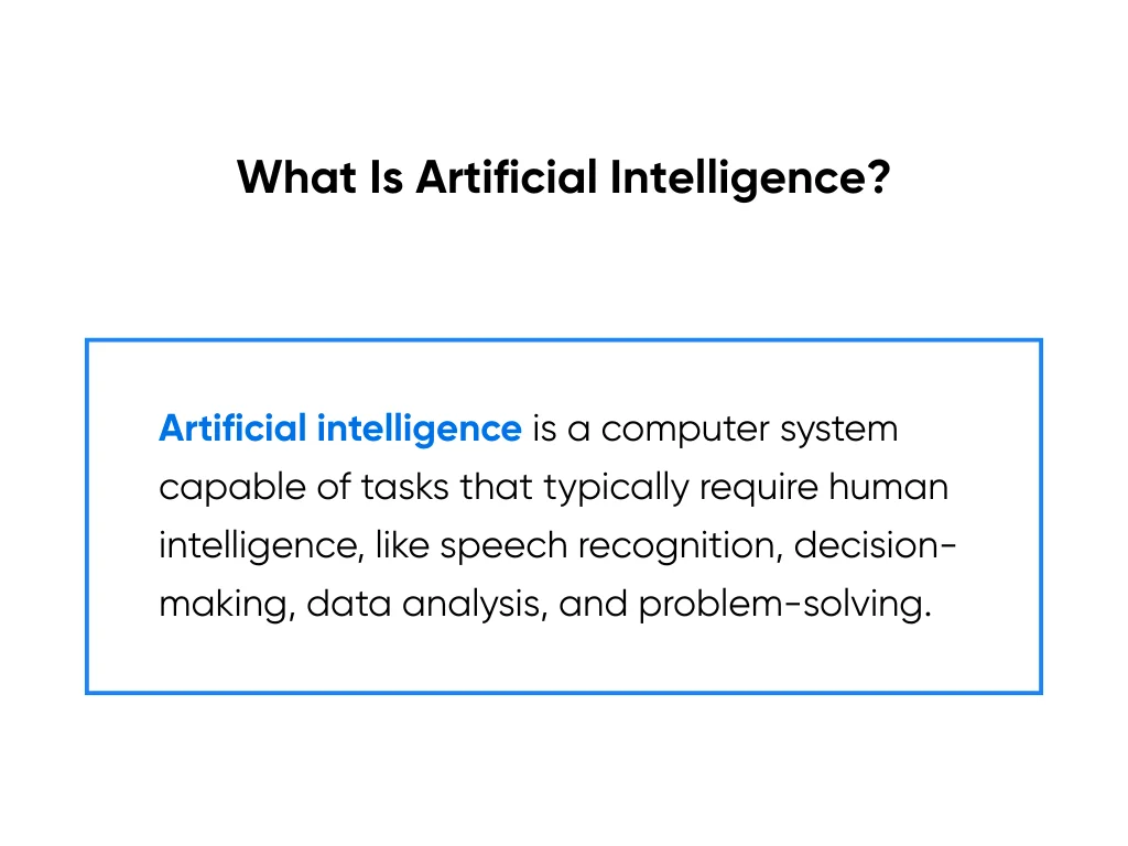 Image that shows artificial intelligence definition