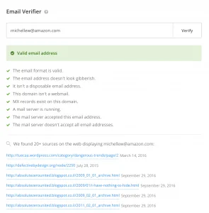 Hunter email verification tool