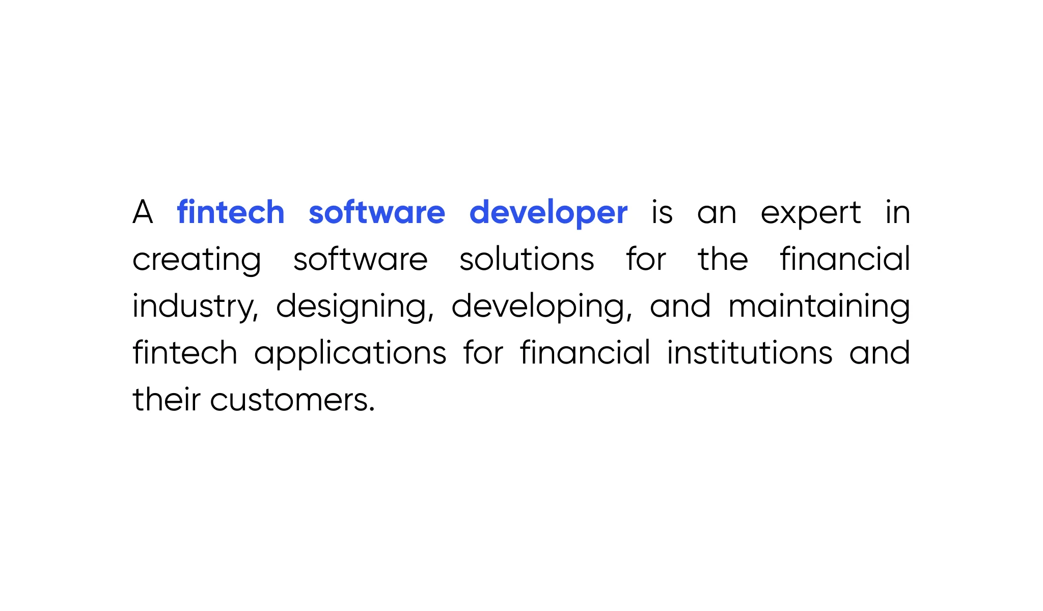 Overview of fintech software developers
