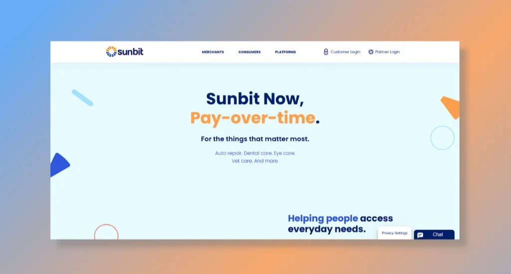 Sunbit - Best for Seamless Pay-Over-Time Solutions