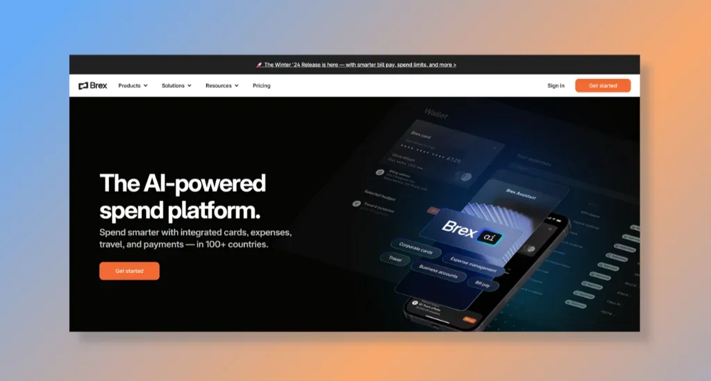 Brex - Best FinTech Startup for Comprehensive Spend Management