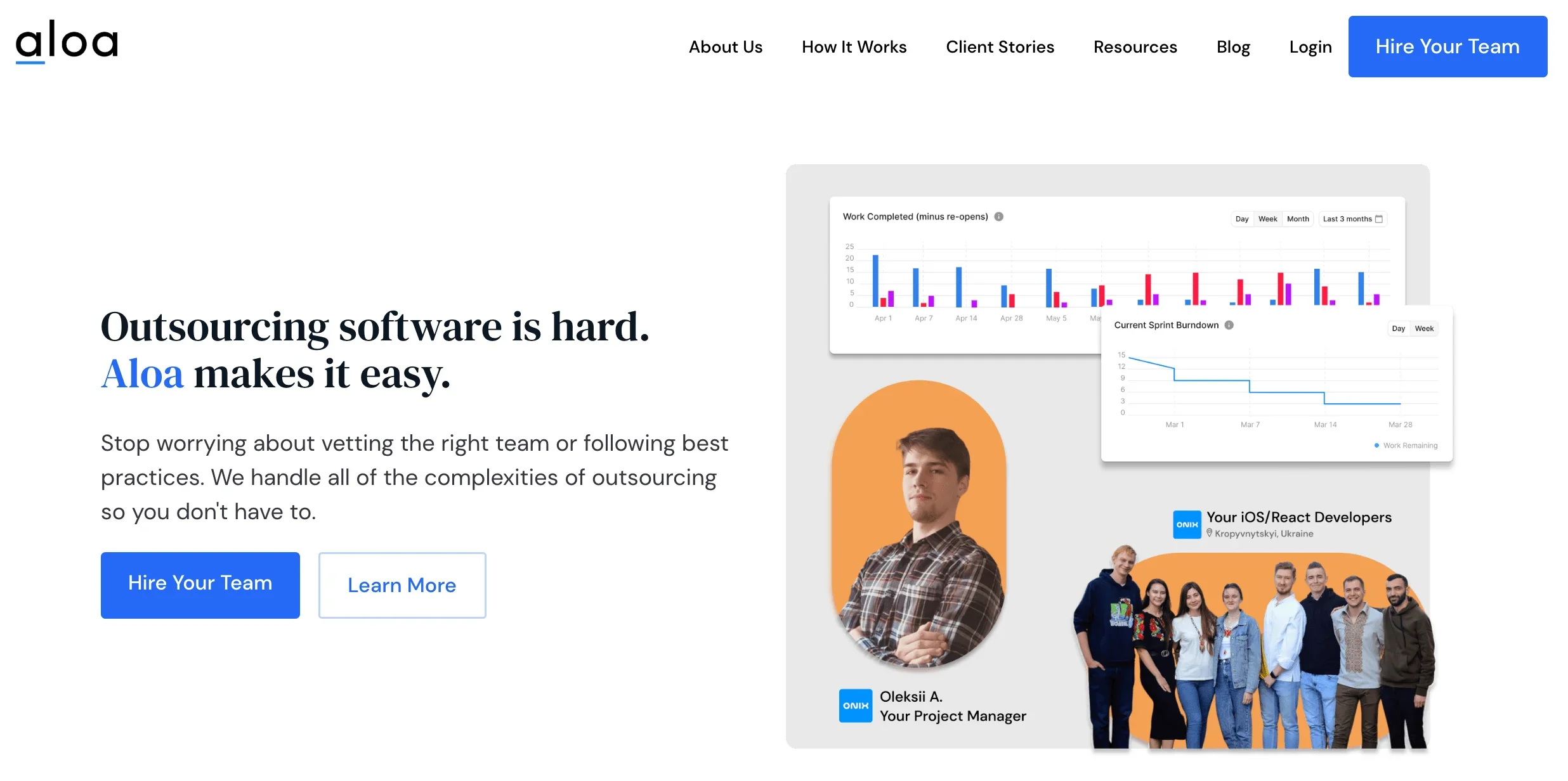 Aloa homepage