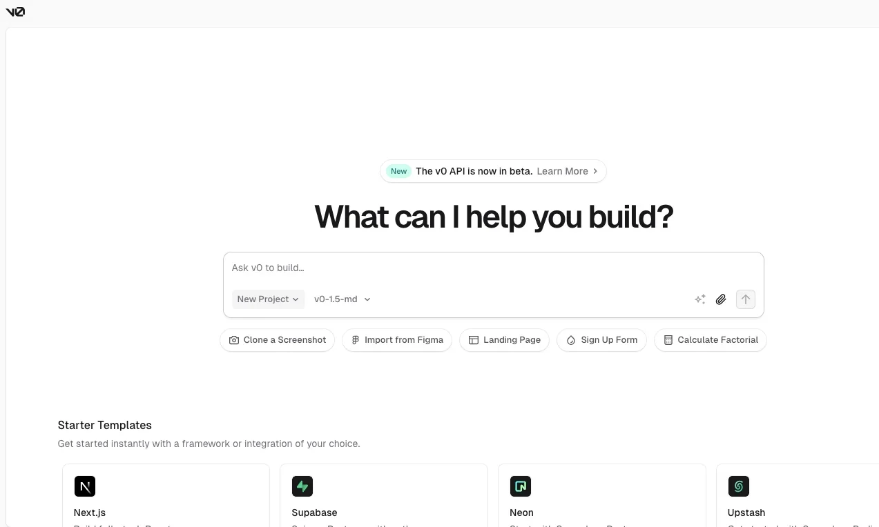 v0 by Vercel_homepage
