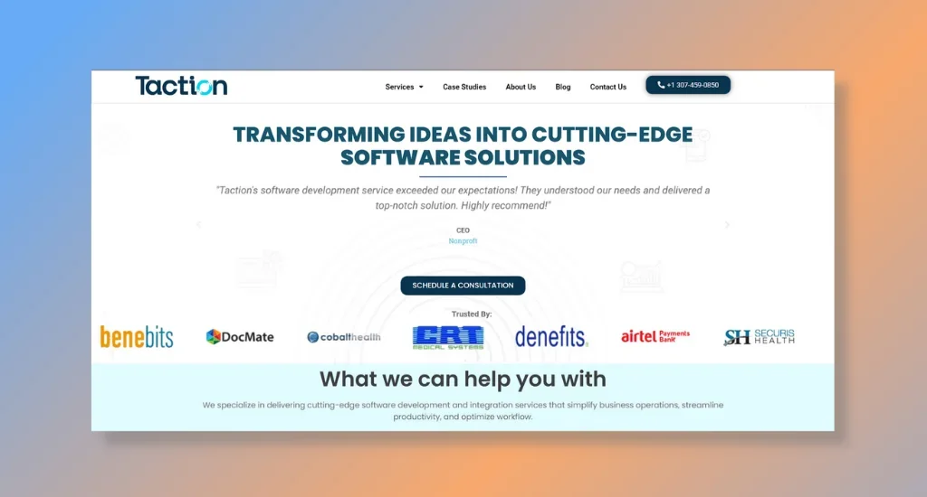 Taction Software - Delivering High-Quality Software Solutions 