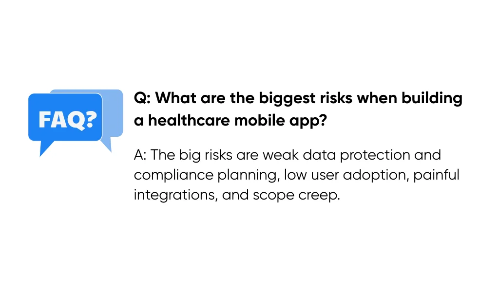 Biggest risks when building a healthcare mobile app