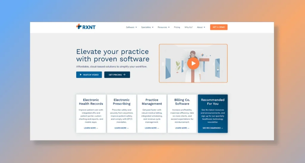 RXNT - Best for E-Prescribing and Medical Billing