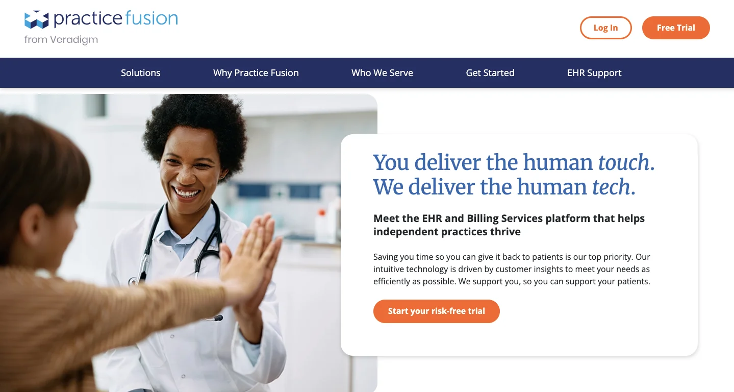 Practice Fusion homepage