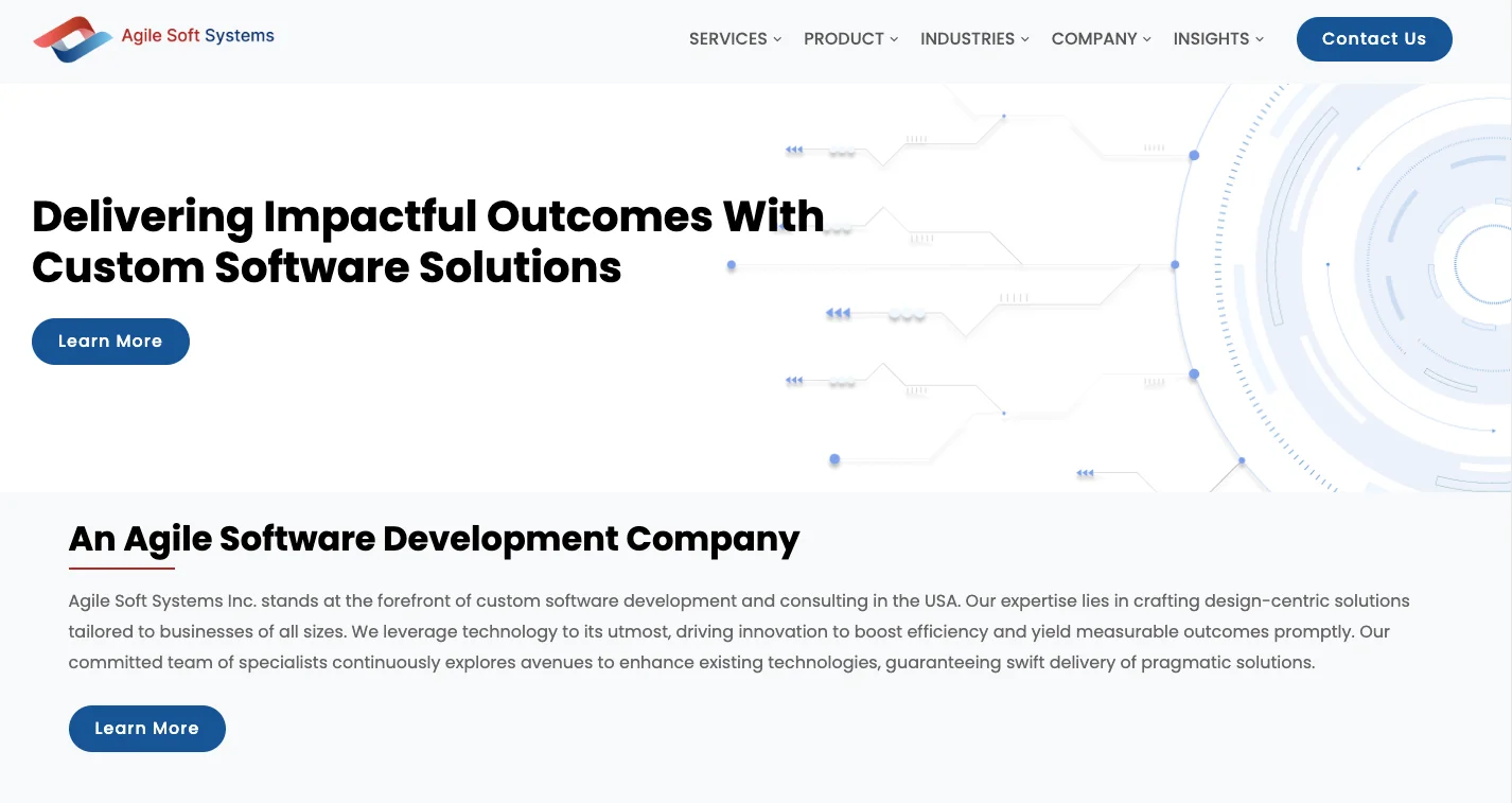 Agile Soft Systems company homepage