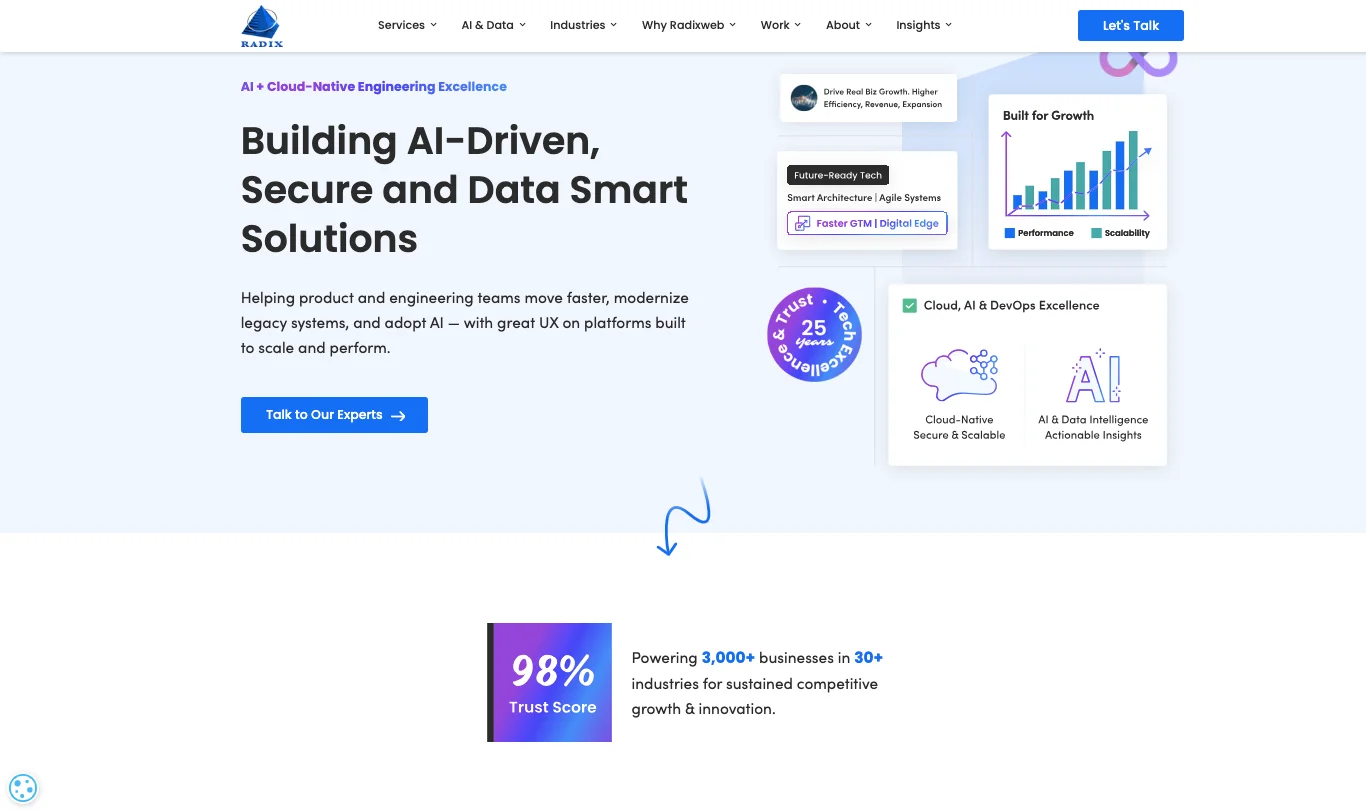 Radix company homepage
