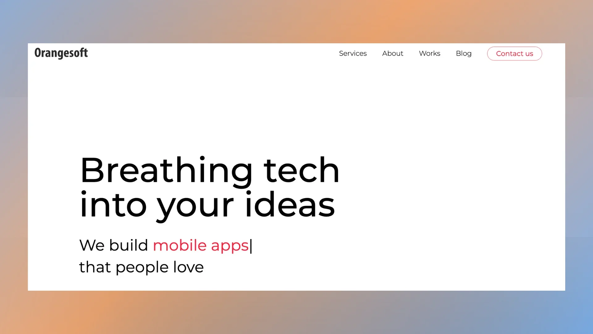 Orangesoft home page