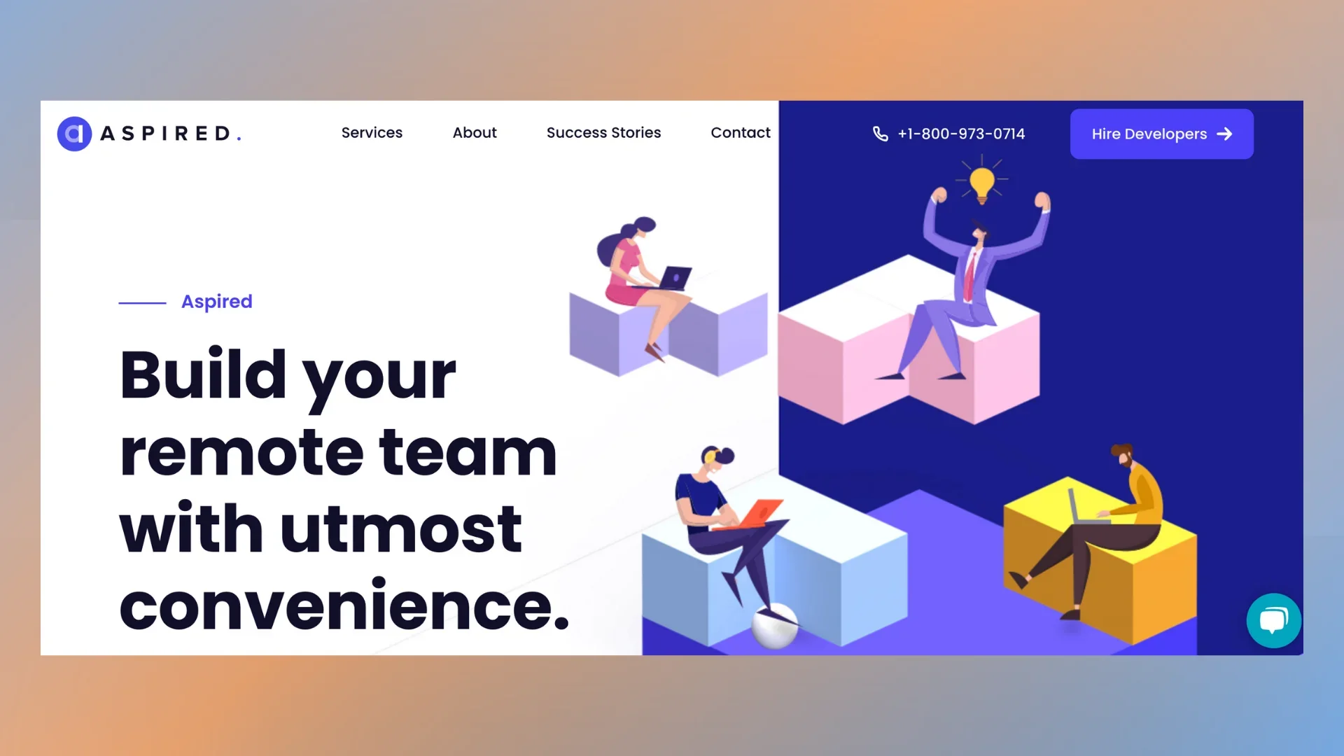 Aspired home page