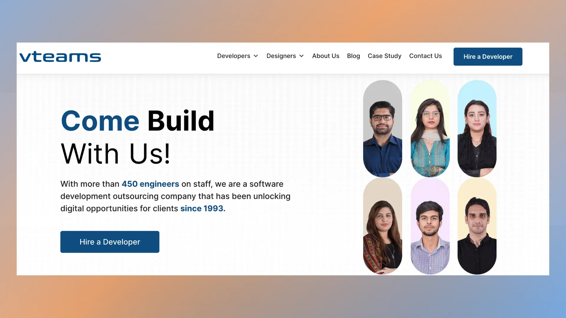 Vteams home page