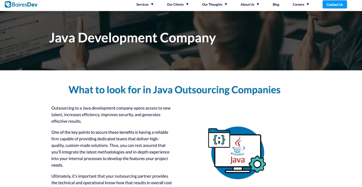 BairesDev homepage