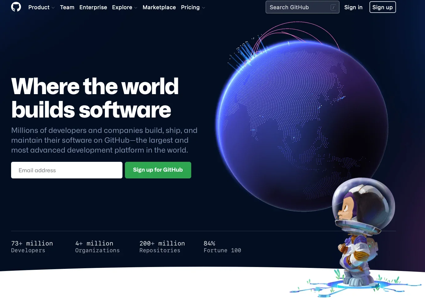 Github homepage