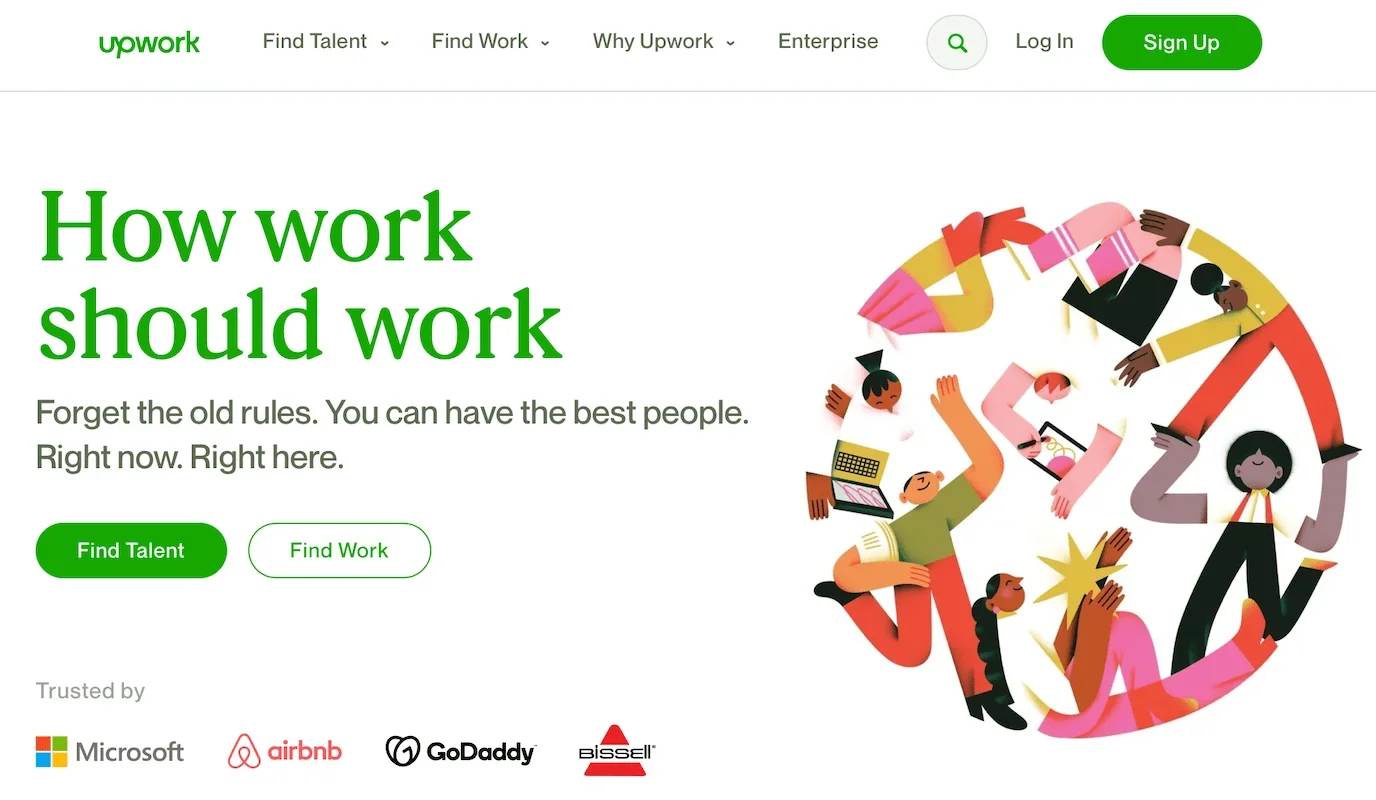 Upwork homepage