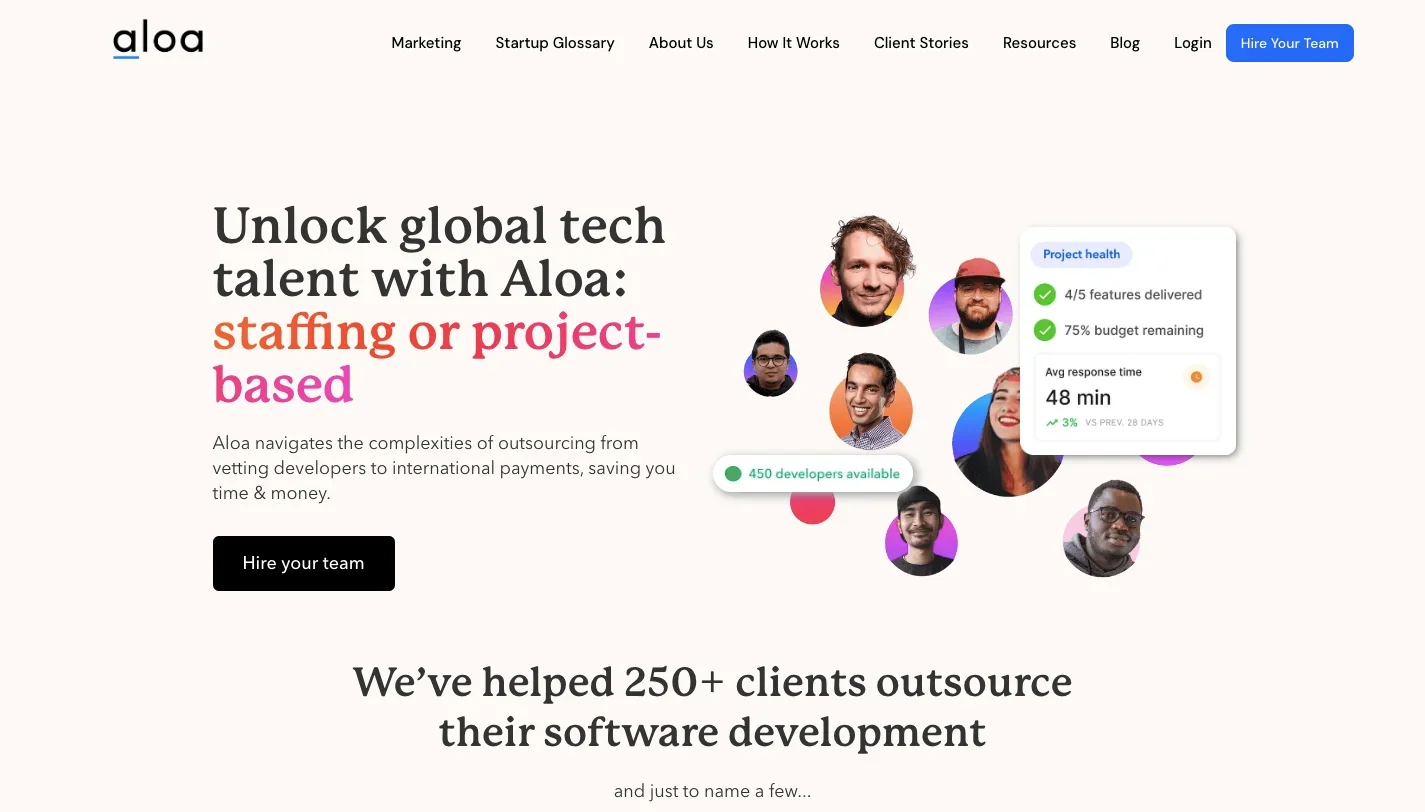 Aloa - Top Pick to Hire Website Developers with Industry Expertise