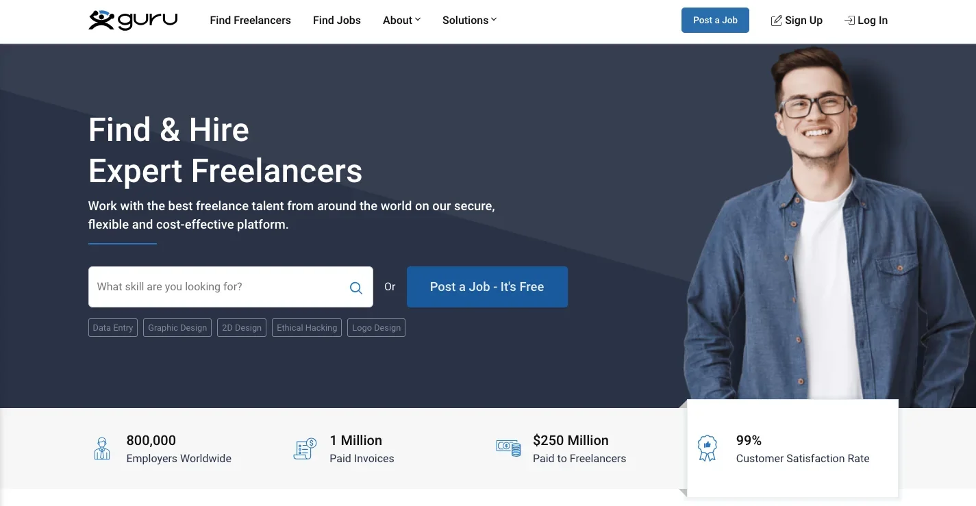 Guru - Cost-Effective Place To Hire A Freelance Web Developer