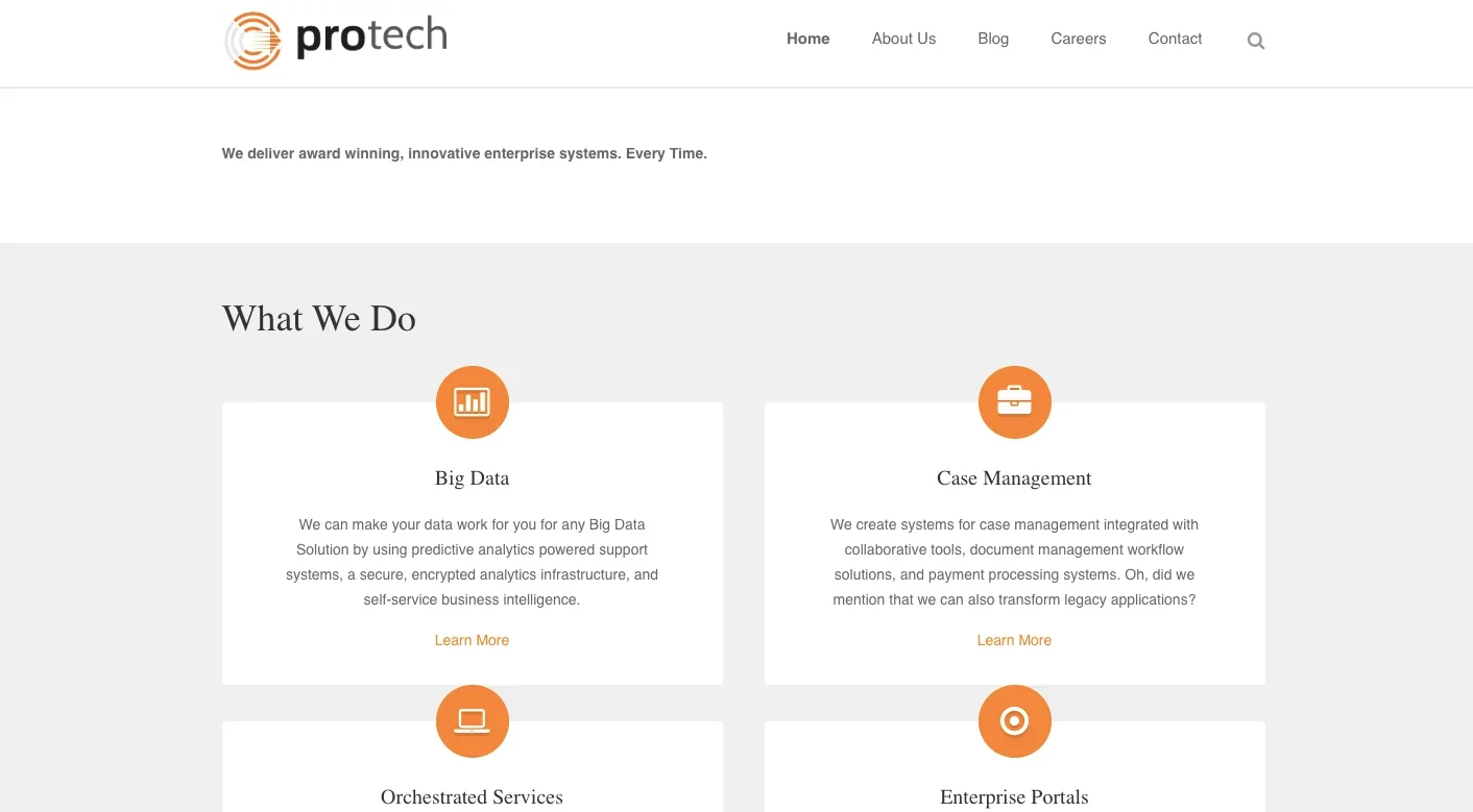 Protech Solutions_homepage