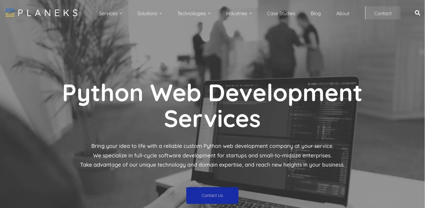 Planeks_homepage