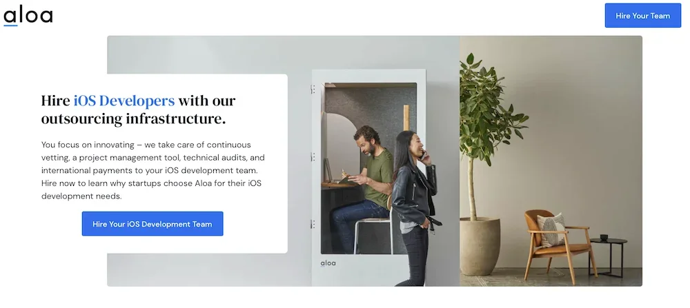 Aloa homepage