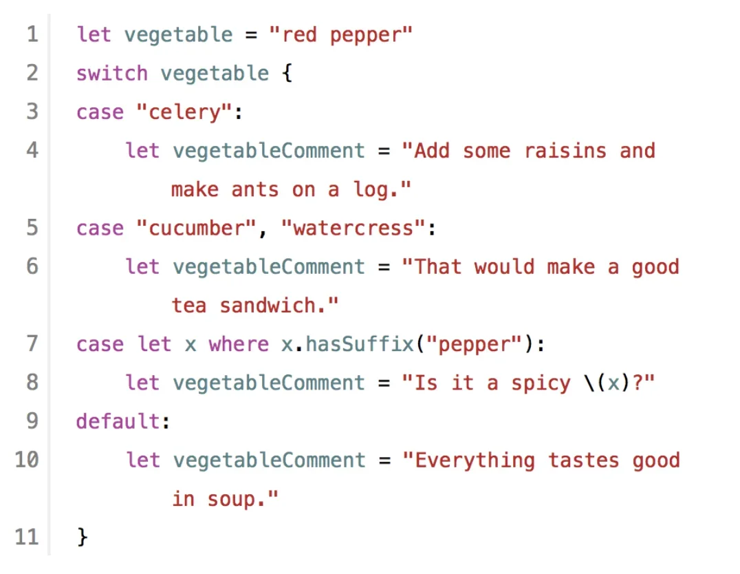 Snippet of code