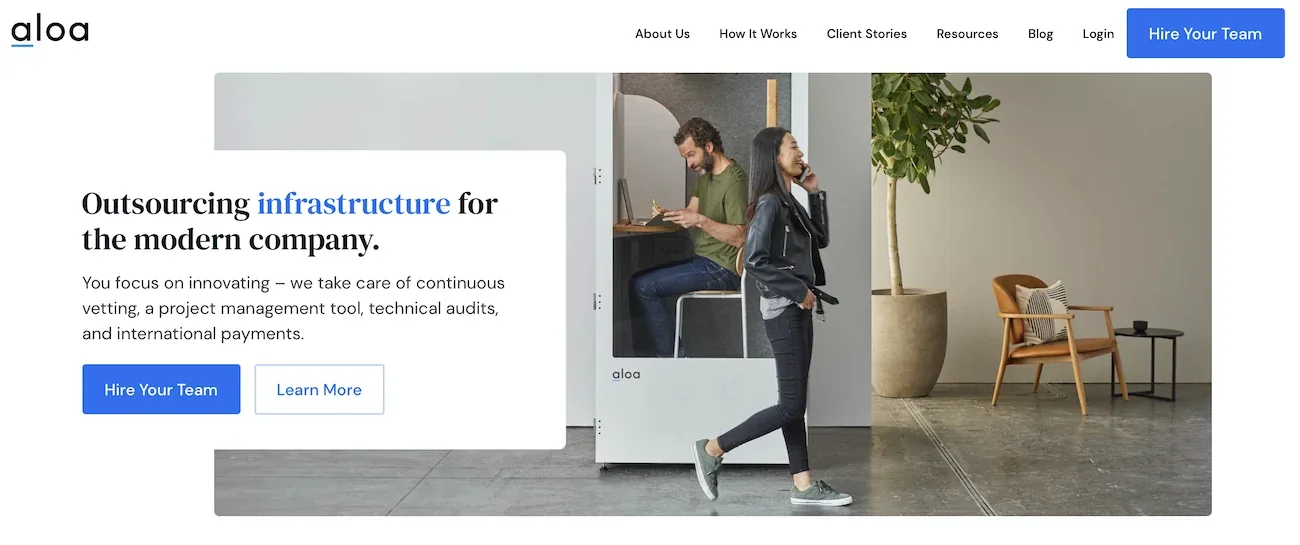 Aloa homepage