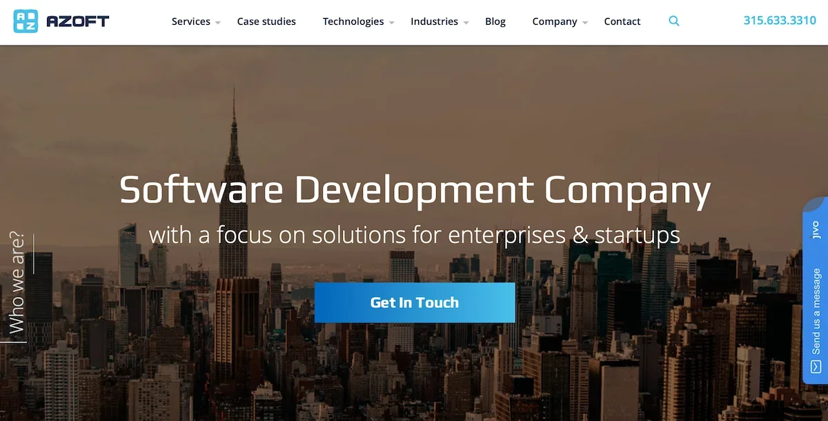 Azoft homepage