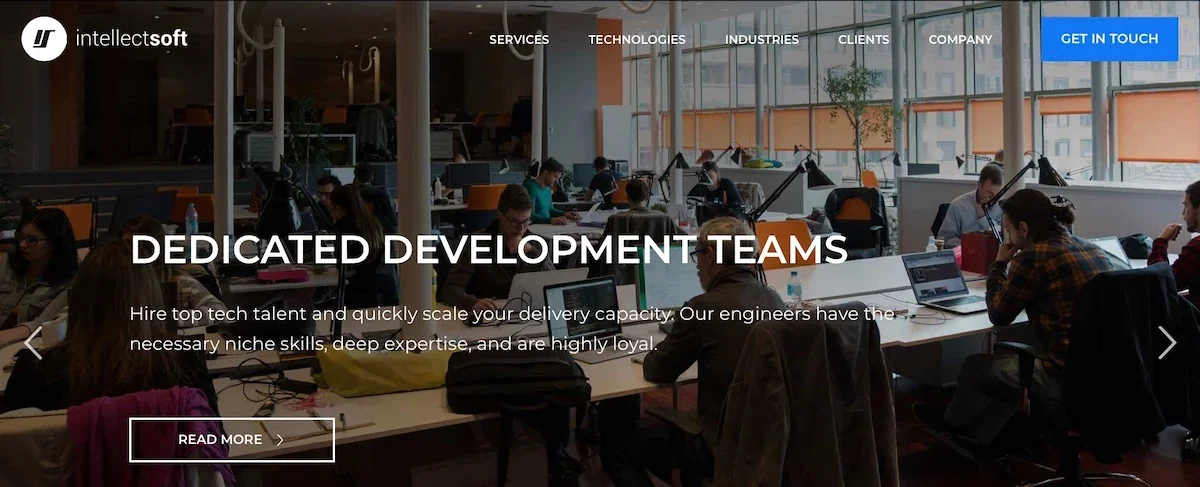 Intellectsoft homepage