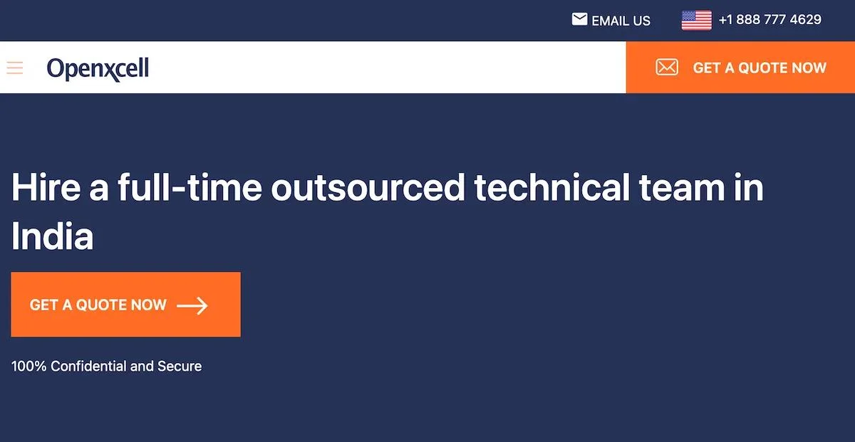 Openxcell homepage