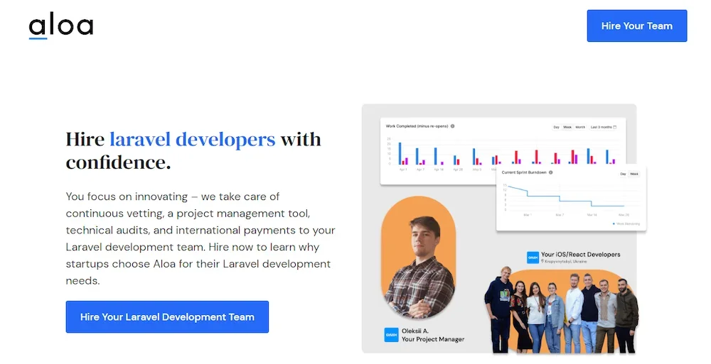 Aloa homepage